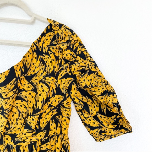 Anthropologie Farm Rio Banana One-Shoulder Midi Dress - Picture 8 of 10